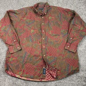 Vtg Gitman Bros Shirt Men XL Paisley Button Up Long Sleeve 90s Made In USA